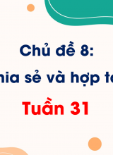 Chủ đề 8 Chia sẻ và hợp tác  Tuần 31